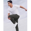image:imageCOOFANDY Mens Casual Cotton Pant Knit Elastic Waist Yoga Pant with Pocket  Drawstring Waist Stretch Soft Fabric Jogger Sweatpants for Gym Running Relaxed Fit Straight Leg lightweight BreathableDark Grey
