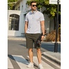 image:imageCOOFANDY Mens Casual Shorts 9 Chino Cotton Shorts Summer Beach Shorts 2026  Drawstring Shorts with Pockets Soft Stretch Lightweight Breathable Vacation Goft Chino Twill Classic fitArmy Green