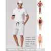 image:imageCOOFANDY Mens Casual Shorts 9 Chino Cotton Shorts Summer Beach Shorts 2026  Drawstring Shorts with Pockets Soft Stretch Lightweight Breathable Vacation Goft Chino Twill Classic fitWhite