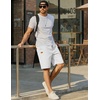 image:imageCOOFANDY Mens Casual Shorts 9 Chino Cotton Shorts Summer Beach Shorts 2026  Drawstring Shorts with Pockets Soft Stretch Lightweight Breathable Vacation Goft Chino Twill Classic fitWhite