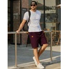 image:imageCOOFANDY Mens Casual Shorts 9 Chino Cotton Shorts Summer Beach Shorts 2026  Drawstring Shorts with Pockets Soft Stretch Lightweight Breathable Vacation Goft Chino Twill Classic fitWine Red