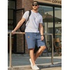image:imageCOOFANDY Mens Casual Shorts 9 Chino Cotton Shorts Summer Beach Shorts 2026  Drawstring Shorts with Pockets Soft Stretch Lightweight Breathable Vacation Goft Chino Twill Classic fitLight Blue
