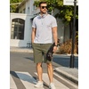 image:imageCOOFANDY Mens Casual Shorts 9 Chino Cotton Shorts Summer Beach Shorts 2026  Drawstring Shorts with Pockets Soft Stretch Lightweight Breathable Vacation Goft Chino Twill Classic fitLight Green