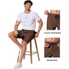 image:imageCOOFANDY Mens Casual Shorts 9 Chino Cotton Shorts Summer Beach Shorts 2026  Drawstring Shorts with Pockets Soft Stretch Lightweight Breathable Vacation Goft Chino Twill Classic fitBrown