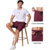 image:imageCOOFANDY Mens Casual Shorts 9 Chino Cotton Shorts Summer Beach Shorts 2026  Drawstring Shorts with Pockets Soft Stretch Lightweight Breathable Vacation Goft Chino Twill Classic fitWine Red