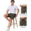 image:imageCOOFANDY Mens Casual Shorts 9 Chino Cotton Shorts Summer Beach Shorts 2026  Drawstring Shorts with Pockets Soft Stretch Lightweight Breathable Vacation Goft Chino Twill Classic fitArmy Green