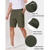 image:imageCOOFANDY Mens Casual Shorts 9 Inch Flat Front Lightweight Summer Shorts  Chinos Shorts 9 Inseam 4 Pockets Classic Fit Beach Vacation Shorts Wedding Wear Everyday StapleArmy Green