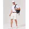 image:imageCOOFANDY Mens Casual Shorts 9 Inch Flat Front Lightweight Summer Shorts  Chinos Shorts 9 Inseam 4 Pockets Classic Fit Beach Vacation Shorts Wedding Wear Everyday StapleWhite