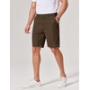 image:imageCOOFANDY Mens Casual Shorts 9 Inch Flat Front Lightweight Summer Shorts  Chinos Shorts 9 Inseam 4 Pockets Classic Fit Beach Vacation Shorts Wedding Wear Everyday StapleBrown