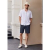 image:imageCOOFANDY Mens Casual Shorts 9 Inch Flat Front Lightweight Summer Shorts  Chinos Shorts 9 Inseam 4 Pockets Classic Fit Beach Vacation Shorts Wedding Wear Everyday StapleNavy Blue