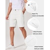 image:imageCOOFANDY Mens Casual Shorts 9 Inch Flat Front Lightweight Summer Shorts  Chinos Shorts 9 Inseam 4 Pockets Classic Fit Beach Vacation Shorts Wedding Wear Everyday StapleWhite