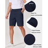 image:imageCOOFANDY Mens Casual Shorts 9 Inch Flat Front Lightweight Summer Shorts  Chinos Shorts 9 Inseam 4 Pockets Classic Fit Beach Vacation Shorts Wedding Wear Everyday StapleNavy Blue