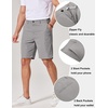 image:imageCOOFANDY Mens Casual Shorts 9 Inch Flat Front Lightweight Summer Shorts  Chinos Shorts 9 Inseam 4 Pockets Classic Fit Beach Vacation Shorts Wedding Wear Everyday StapleLight Grey