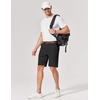 image:imageCOOFANDY Mens Casual Shorts 9 Inch Flat Front Lightweight Summer Shorts  Chinos Shorts 9 Inseam 4 Pockets Classic Fit Beach Vacation Shorts Wedding Wear Everyday StapleBlack