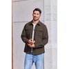 image:imageCOOFANDY Mens Corduroy Button Down Shirts Jackets Casual Long Sleeve Shacket Lightweight Overshirts with Flap PocketsChestnut Brown