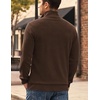 image:imageCOOFANDY Mens Corduroy Sweatshirt 14 Button Long Sleeve Pullover  Corduroy Sweatshirt Quarter Button Pullover Lightweight Long Sleeve Kangaroo Pockets Athletic Sweater WorkoutBrown