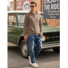 image:imageCOOFANDY Mens Corduroy Sweatshirt 14 Button Long Sleeve Pullover  Corduroy Sweatshirt Quarter Button Pullover Lightweight Long Sleeve Kangaroo Pockets Athletic Sweater WorkoutKhaki