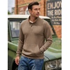 image:imageCOOFANDY Mens Corduroy Sweatshirt 14 Button Long Sleeve Pullover  Corduroy Sweatshirt Quarter Button Pullover Lightweight Long Sleeve Kangaroo Pockets Athletic Sweater WorkoutKhaki