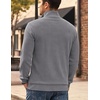 image:imageCOOFANDY Mens Corduroy Sweatshirt 14 Button Long Sleeve Pullover  Corduroy Sweatshirt Quarter Button Pullover Lightweight Long Sleeve Kangaroo Pockets Athletic Sweater WorkoutGrey
