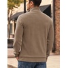image:imageCOOFANDY Mens Corduroy Sweatshirt 14 Button Long Sleeve Pullover  Corduroy Sweatshirt Quarter Button Pullover Lightweight Long Sleeve Kangaroo Pockets Athletic Sweater WorkoutKhaki