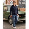 image:imageCOOFANDY Mens Corduroy Sweatshirt 14 Button Long Sleeve Pullover  Corduroy Sweatshirt Quarter Button Pullover Lightweight Long Sleeve Kangaroo Pockets Athletic Sweater WorkoutNavy Blue