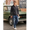 image:imageCOOFANDY Mens Corduroy Sweatshirt 14 Button Long Sleeve Pullover  Corduroy Sweatshirt Quarter Button Pullover Lightweight Long Sleeve Kangaroo Pockets Athletic Sweater WorkoutDark Grey