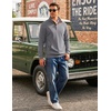 image:imageCOOFANDY Mens Corduroy Sweatshirt 14 Button Long Sleeve Pullover  Corduroy Sweatshirt Quarter Button Pullover Lightweight Long Sleeve Kangaroo Pockets Athletic Sweater WorkoutGrey