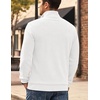 image:imageCOOFANDY Mens Corduroy Sweatshirt 14 Button Long Sleeve Pullover  Corduroy Sweatshirt Quarter Button Pullover Lightweight Long Sleeve Kangaroo Pockets Athletic Sweater WorkoutWhite
