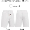 image:imageCOOFANDY Mens Cotton Chino Shorts 9 Inch Casual Shorts Summer Beach Shorts  Stretch Twill ComfortElastic Waist with LeatherTipped Drawstring4 PocketsRelaxed FitEasy Movement for Active DaysWhite