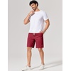 image:imageCOOFANDY Mens Cotton Chino Shorts 9 Inch Casual Shorts Summer Beach Shorts  Stretch Twill ComfortElastic Waist with LeatherTipped Drawstring4 PocketsRelaxed FitEasy Movement for Active DaysRed