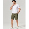 image:imageCOOFANDY Mens Cotton Chino Shorts 9 Inch Casual Shorts Summer Beach Shorts  Stretch Twill ComfortElastic Waist with LeatherTipped Drawstring4 PocketsRelaxed FitEasy Movement for Active DaysOlive Green