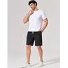 image:imageCOOFANDY Mens Cotton Chino Shorts 9 Inch Casual Shorts Summer Beach Shorts  Stretch Twill ComfortElastic Waist with LeatherTipped Drawstring4 PocketsRelaxed FitEasy Movement for Active DaysBlack
