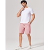 image:imageCOOFANDY Mens Cotton Chino Shorts 9 Inch Casual Shorts Summer Beach Shorts  Stretch Twill ComfortElastic Waist with LeatherTipped Drawstring4 PocketsRelaxed FitEasy Movement for Active DaysPink