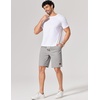 image:imageCOOFANDY Mens Cotton Chino Shorts 9 Inch Casual Shorts Summer Beach Shorts  Stretch Twill ComfortElastic Waist with LeatherTipped Drawstring4 PocketsRelaxed FitEasy Movement for Active DaysLight Gray