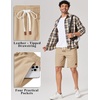 image:imageCOOFANDY Mens Cotton Chino Shorts 9 Inch Casual Shorts Summer Beach Shorts  Stretch Twill ComfortElastic Waist with LeatherTipped Drawstring4 PocketsRelaxed FitEasy Movement for Active DaysKhaki