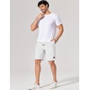 image:imageCOOFANDY Mens Cotton Chino Shorts 9 Inch Casual Shorts Summer Beach Shorts  Stretch Twill ComfortElastic Waist with LeatherTipped Drawstring4 PocketsRelaxed FitEasy Movement for Active DaysWhite