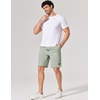 image:imageCOOFANDY Mens Cotton Chino Shorts 9 Inch Casual Shorts Summer Beach Shorts  Stretch Twill ComfortElastic Waist with LeatherTipped Drawstring4 PocketsRelaxed FitEasy Movement for Active DaysSage Green