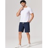 image:imageCOOFANDY Mens Cotton Chino Shorts 9 Inch Casual Shorts Summer Beach Shorts  Stretch Twill ComfortElastic Waist with LeatherTipped Drawstring4 PocketsRelaxed FitEasy Movement for Active DaysNavy Blue