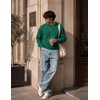 image:imageCOOFANDY Mens Crewneck Sweatshirt Lightweight Casual Fall Winter Pullovers  Soft and Lightweight Solid Color Classic Fit Genderneutral Home and Outdoor Fall WinterDark Green