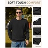 image:imageCOOFANDY Mens Crewneck Sweatshirts Fleece Pullover Thermal Casual Shirt  Soft Fleece Lining Long Sleeve Classic Crewneck Fashion Sweatshirt Fall Winter Warm Sweatshirts Basic TopsBlack
