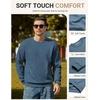 image:imageCOOFANDY Mens Crewneck Sweatshirts Fleece Pullover Thermal Casual Shirt  Soft Fleece Lining Long Sleeve Classic Crewneck Fashion Sweatshirt Fall Winter Warm Sweatshirts Basic TopsNavy