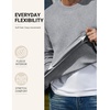 image:imageCOOFANDY Mens Crewneck Sweatshirts Fleece Pullover Thermal Casual Shirt  Soft Fleece Lining Long Sleeve Classic Crewneck Fashion Sweatshirt Fall Winter Warm Sweatshirts Basic TopsLight Gray
