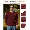 image:imageCOOFANDY Mens Crewneck Sweatshirts Fleece Pullover Thermal Casual Shirt  Soft Fleece Lining Long Sleeve Classic Crewneck Fashion Sweatshirt Fall Winter Warm Sweatshirts Basic TopsRed