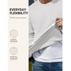 image:imageCOOFANDY Mens Crewneck Sweatshirts Fleece Pullover Thermal Casual Shirt  Soft Fleece Lining Long Sleeve Classic Crewneck Fashion Sweatshirt Fall Winter Warm Sweatshirts Basic TopsWhite