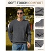 image:imageCOOFANDY Mens Crewneck Sweatshirts Fleece Pullover Thermal Casual Shirt  Soft Fleece Lining Long Sleeve Classic Crewneck Fashion Sweatshirt Fall Winter Warm Sweatshirts Basic TopsDark Gray