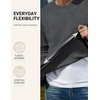 image:imageCOOFANDY Mens Crewneck Sweatshirts Fleece Pullover Thermal Casual Shirt  Soft Fleece Lining Long Sleeve Classic Crewneck Fashion Sweatshirt Fall Winter Warm Sweatshirts Basic TopsDark Gray