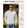 image:imageCOOFANDY Mens Crewneck Sweatshirts Fleece Pullover Thermal Casual Shirt  Soft Fleece Lining Long Sleeve Classic Crewneck Fashion Sweatshirt Fall Winter Warm Sweatshirts Basic TopsWhite