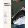 image:imageCOOFANDY Mens Crewneck Sweatshirts Fleece Pullover Thermal Casual Shirt  Soft Fleece Lining Long Sleeve Classic Crewneck Fashion Sweatshirt Fall Winter Warm Sweatshirts Basic TopsArmy Green