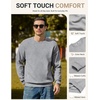 image:imageCOOFANDY Mens Crewneck Sweatshirts Fleece Pullover Thermal Casual Shirt  Soft Fleece Lining Long Sleeve Classic Crewneck Fashion Sweatshirt Fall Winter Warm Sweatshirts Basic TopsLight Gray