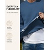image:imageCOOFANDY Mens Crewneck Sweatshirts Fleece Pullover Thermal Casual Shirt  Soft Fleece Lining Long Sleeve Classic Crewneck Fashion Sweatshirt Fall Winter Warm Sweatshirts Basic TopsNavy